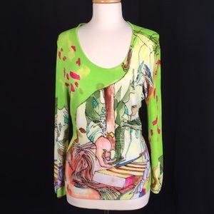 Hand Painted Shirt by Mechant Bright & Bold Design